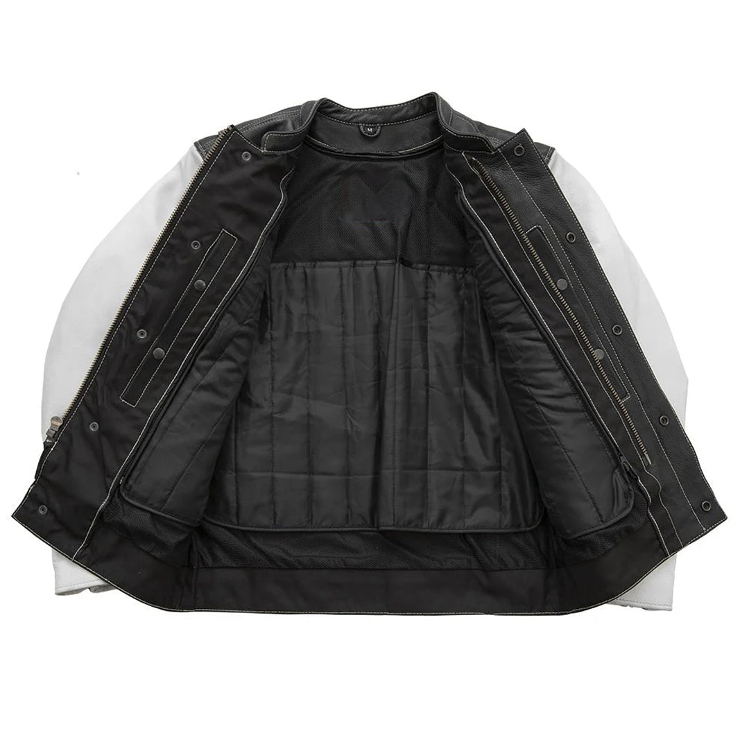 Men's Vincent Cafe Style Leather Jacket