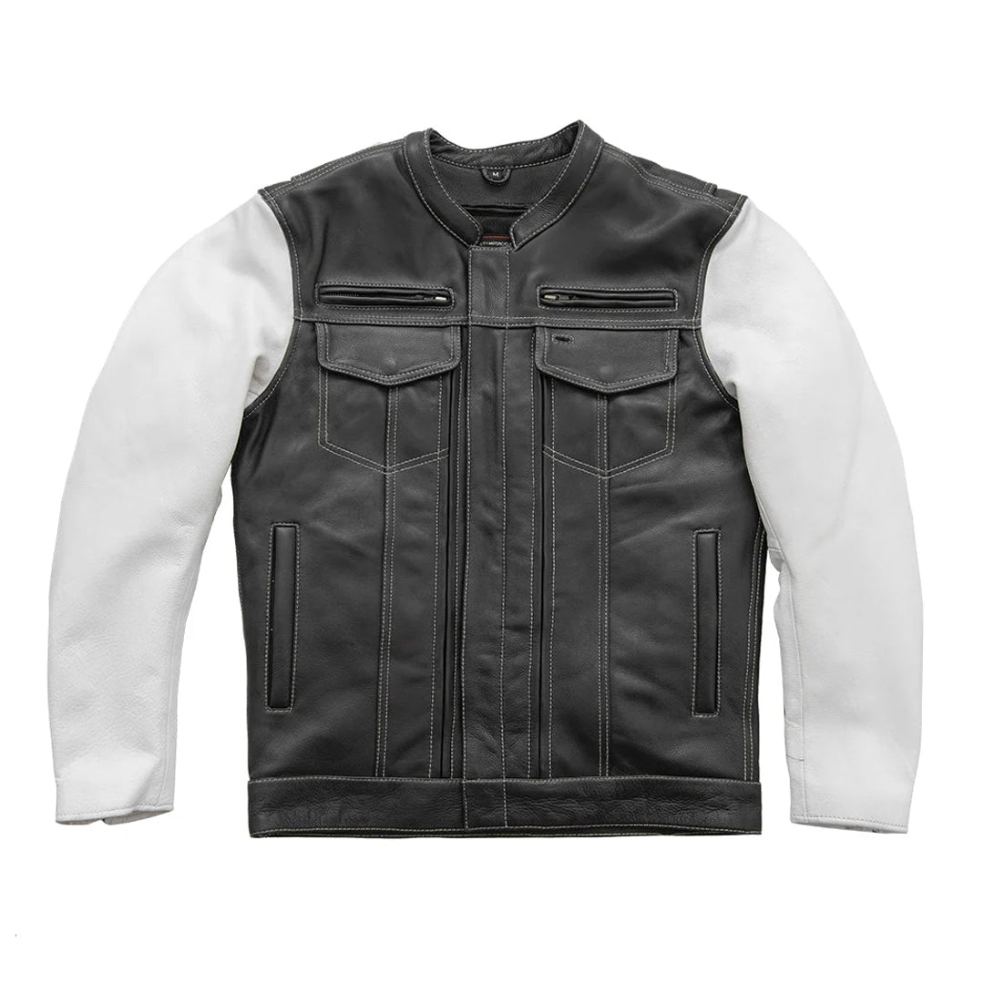 Men's Vincent Cafe Style Leather Jacket