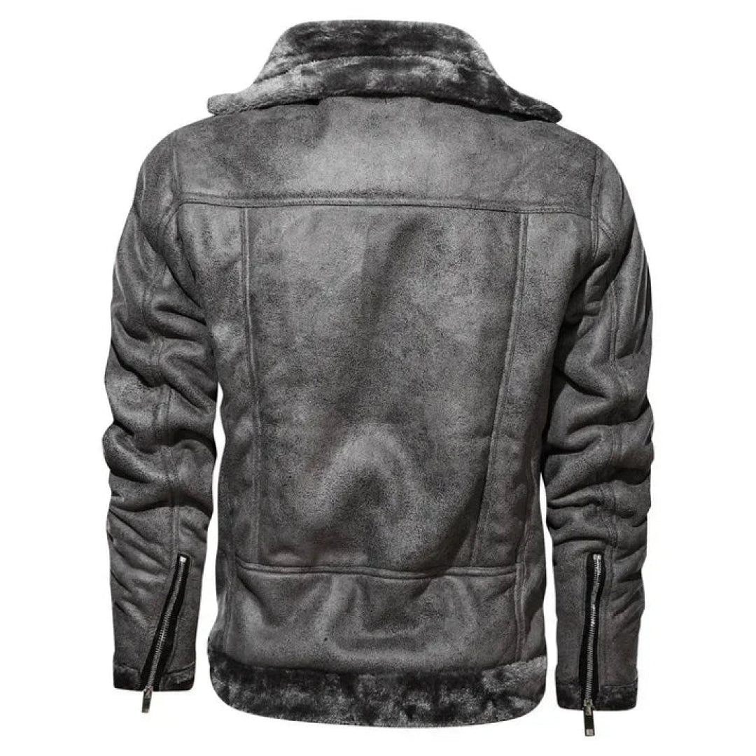 Men's Turn Down Collar Original Leather Jacket