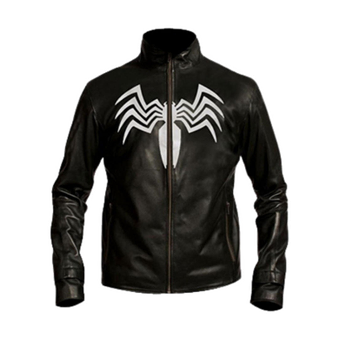 Venom Eddie Brock Spiderman Black Original Leather Jacket