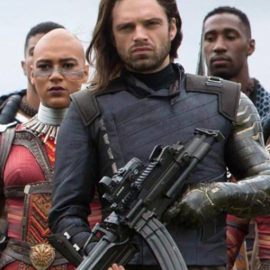 Infinity War Bucky Barnes Real Leather Jacket