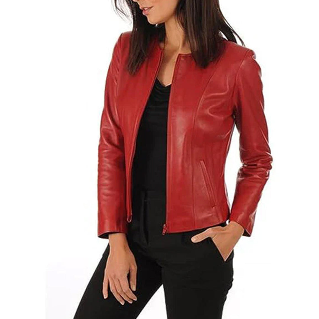 Women's Biker Real Leather Jacket