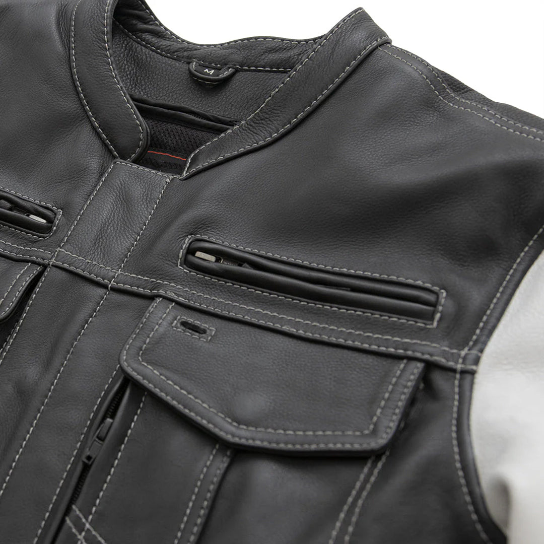 Men's Vincent Cafe Style Leather Jacket