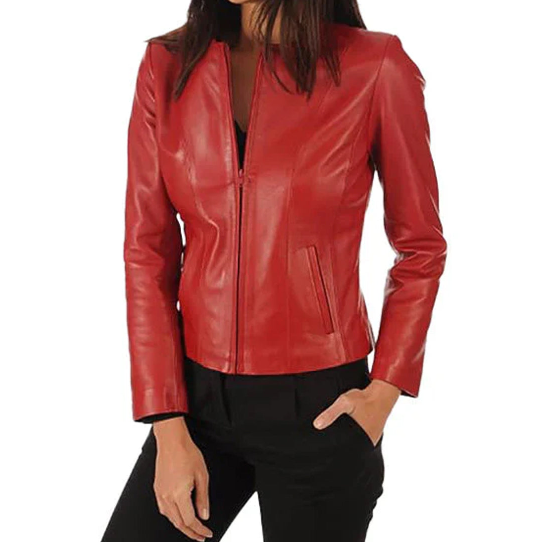 Women's Biker Real Leather Jacket