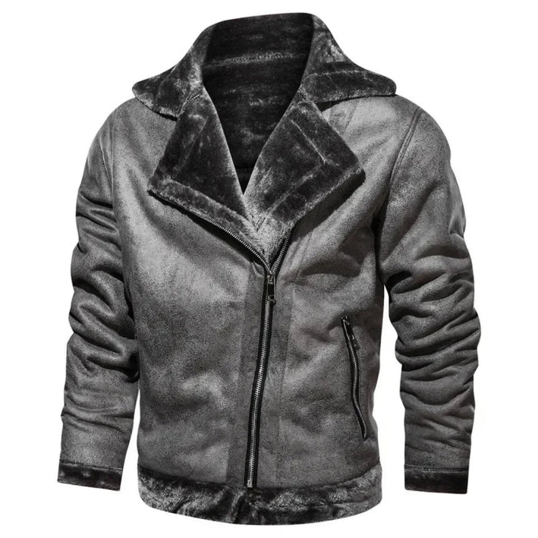 Men's Turn Down Collar Original Leather Jacket